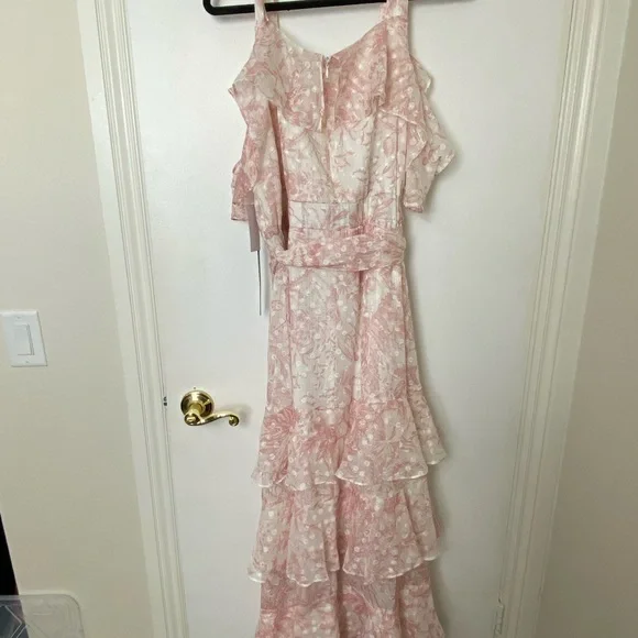 NWT -Rachel by Rachel Roy, 18W, maxi dress,color eggshell blush light pink/cream - Picture 10 of 12